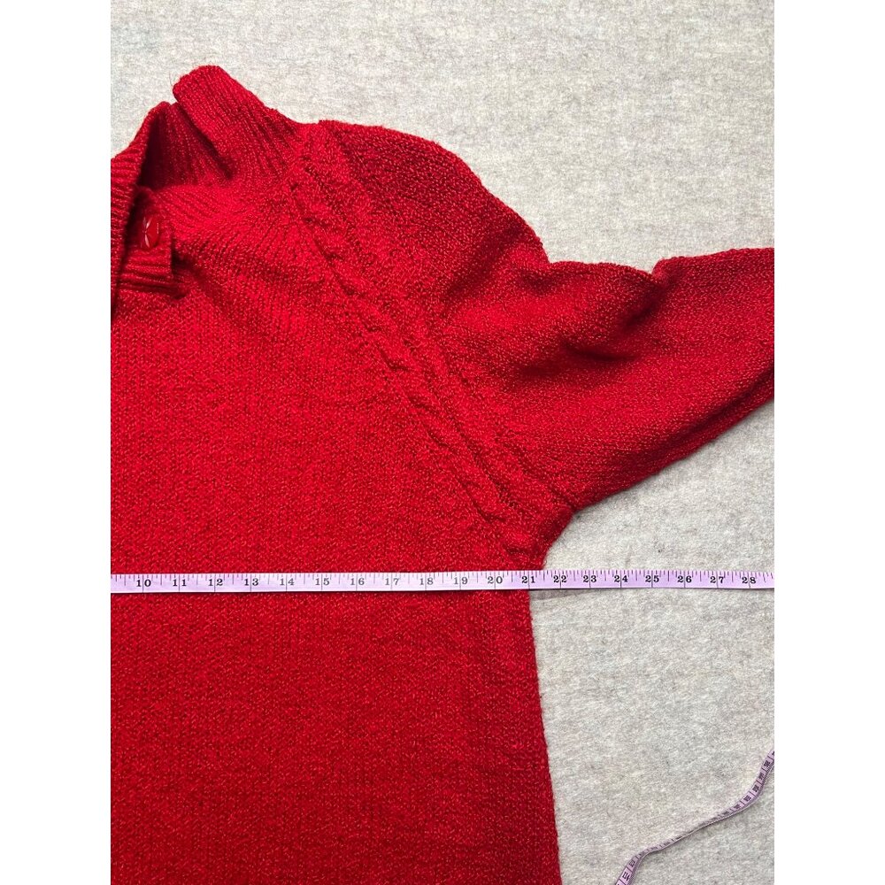 Vintage Maggie Lawrence Collection Red Knit Long sleeve Acrylic Sweater 18/20 - Picture 8 of 9
